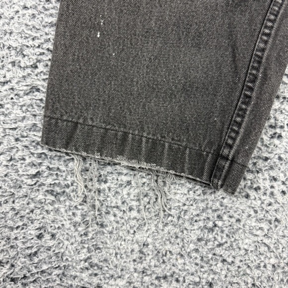 Vintage Levis Jeans Mens 32x25 Black Denim Orange Tab 550 Relaxed USA 90s Grunge - Picture 13 of 16